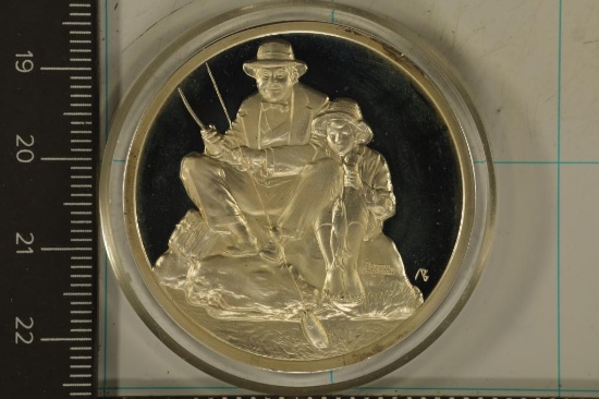1 TROY OZ .999 FINE SILVER "NORMAN ROCKWELL" PF