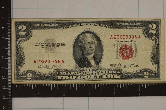 1953 US $2 BILL RED SEAL
