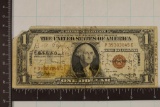 1935-A US $1 HAWAIIAN OVERPRINT SHORT SNORTER