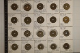 20 CHINESE ERROR COINS: 12-1 CASH (1796-1820) &