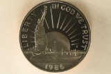 1986-S LIBERTY HALF DOLLAR PROOF IN HARD