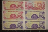 6 BANK OF NICARAGUA CU BILLS: 3-1 CORDOBA & 3-