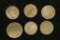 6 SILVER DIME SIZED OTTOMAN EMPIRE PARA COINS: