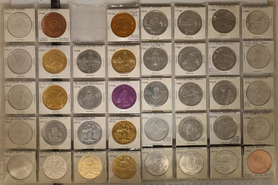 39 ASSORTED MARDI GRAS TOKENS FROM THE 1970'S &