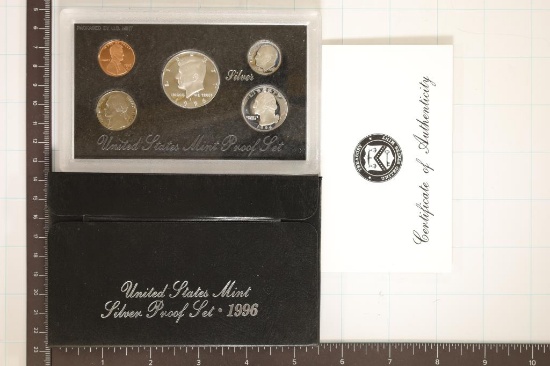 1996 US SILVER PROOF SET (WITH BOX) AND