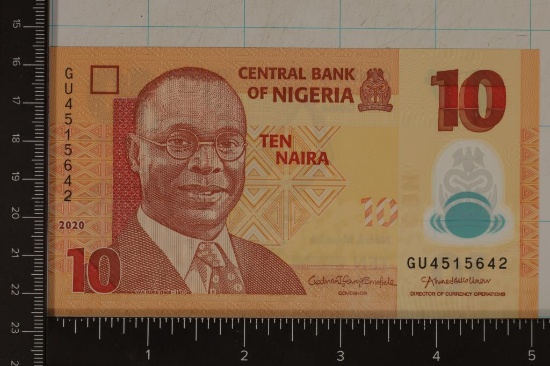 2020 BANK OF NIGERIA CRISP UNC 10 NAIRA POLYMER