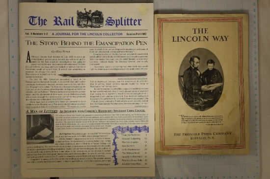 2 ABRAHAM LINCOLN BOOKS: 1927 THE LINCOLN WAY