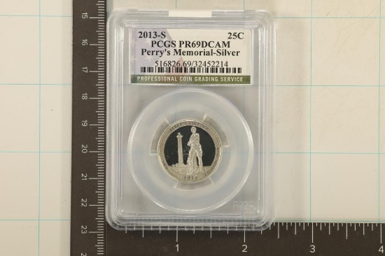 2013-S SILVER PERRY'S MEMORIAL QUARTER PCGS PR69