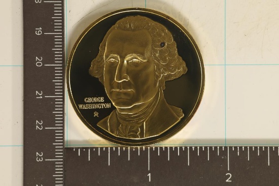 1.32 TROY OZ 24KT GOLD OVER STERLING SILVER ROUND