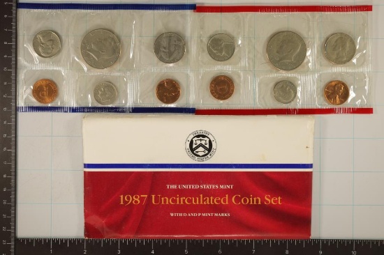1987 US MINT SET (UNC) P/D (WITH ENVELOPE)
