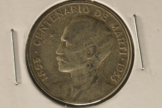 1953 SILVER CUBA 50 CENTAVOS .1808 OZ. ASW