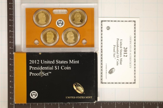 2012 US PRESIDENTIAL $1 COIN PROOF SET. IN