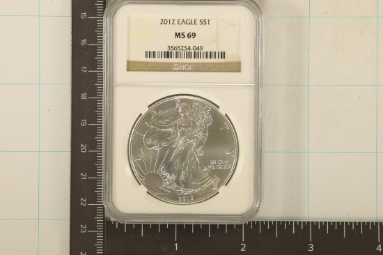 2012 AMERICAN SILVER EAGLE NGC MS69