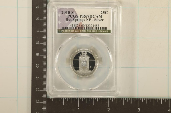 2010-S SILVER HOT SPRINGS QUARTER PCGS PR69 DCAM