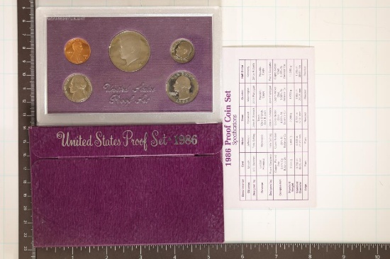 1986 US PROOF SET (WITH BOX)
