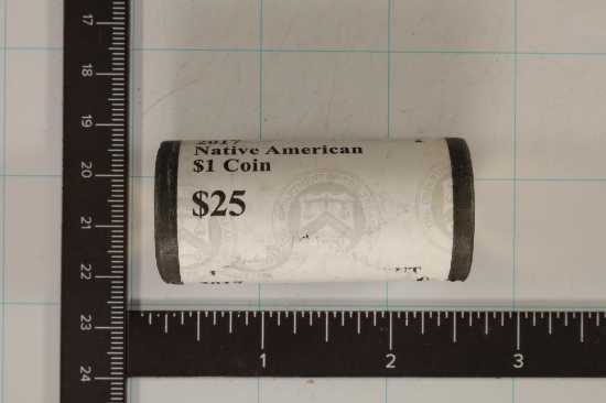 2017-P NATIVE AMERICAN $25 ROLL OF BU DOLLARS