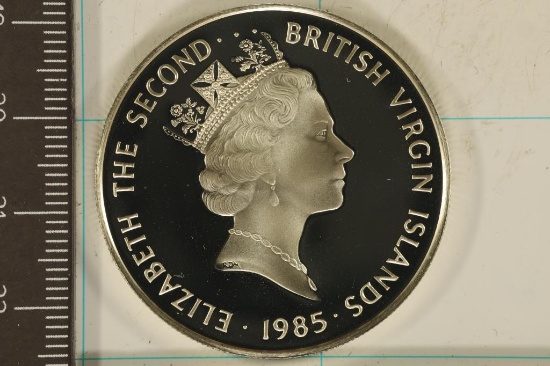 1985 BRITISH VIRGIN ISLANDS SILVER $20 PF COIN