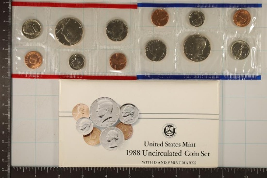 1988 US MINT SET (UNC) P/D (WITH ENVELOPE)