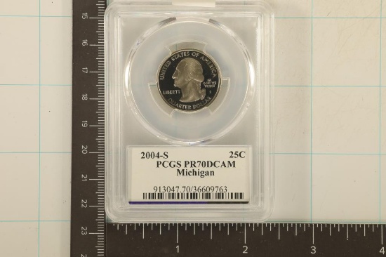 2004-S MICHIGAN QUARTER PCGS PR70 DCAM