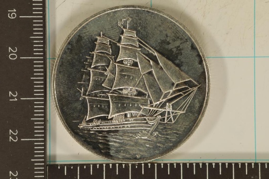 1 TROY OZ .999 FINE SILVER PF TRADE ROUND