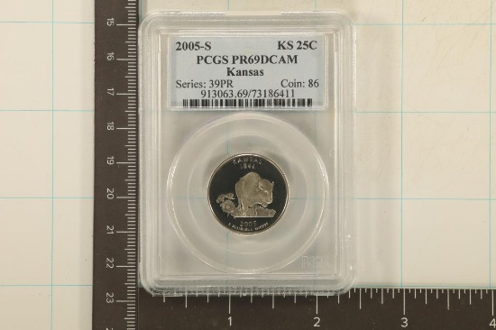 2005-S KANSAS QUARTER PCGS PR69 DCAM