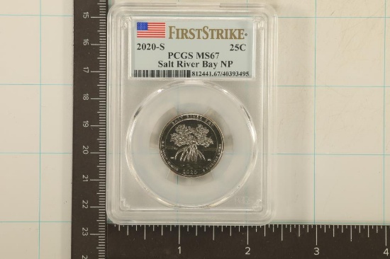 2020-S SALT RIVER BAY N.P. QUARTER PCGS MS67