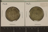 1962 & 1963 FRANCE SILVER 5 FRANC COINS