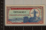 SERIES 681 US 25 CENT MILITARY PAYMENT CERTIFICATE