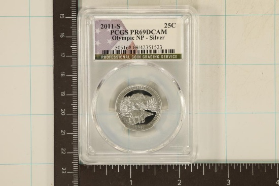 2011-S SILVER OLYMPIC N.P. QUARTER PCGS PR69 DCAM