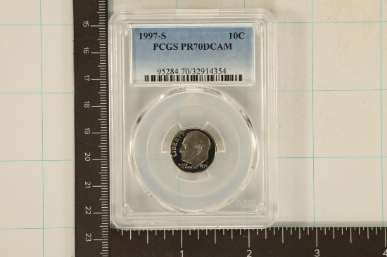 1997-S ROOSEVELT DIME PCGS PR70 DCAM