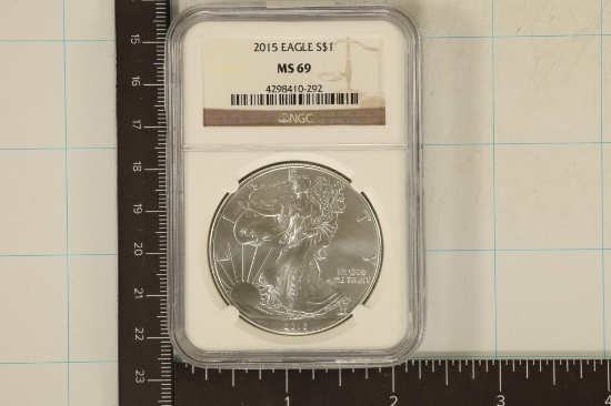 2015 AMERICAN SILVER EAGLE NGC MS69