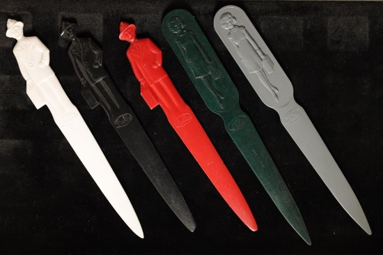 5 FULLER BRUSH COMPANY BAKELITE LETTER OPENERS-