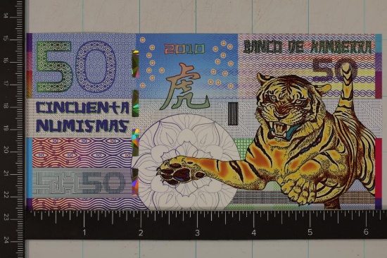 2010 KAMBERRA 50 NUMISMAS CU POLYMER COLORIZED