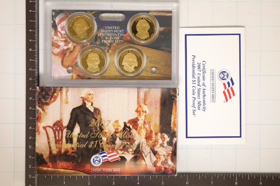 2007 US PRESIDENTIAL DOLLAR 4 COIN PF SET WITH BOX