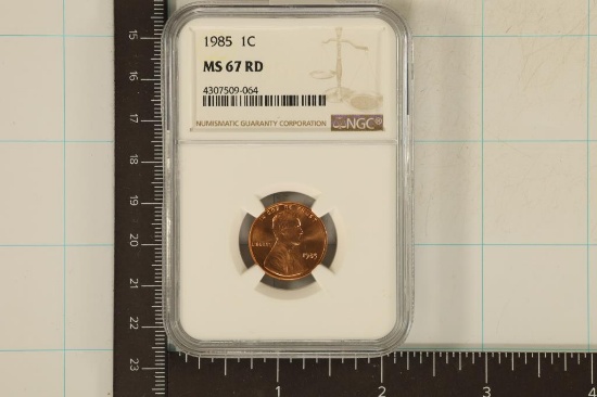 1985 LINCOLN CENT NGC MS67RD