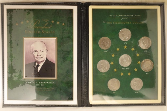 8-IKE DOLLARS 1971-1978 IN US COMMEMORATIVE