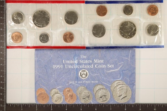 1991 US MINT SET (UNC) P/D (WITH ENVELOPE)
