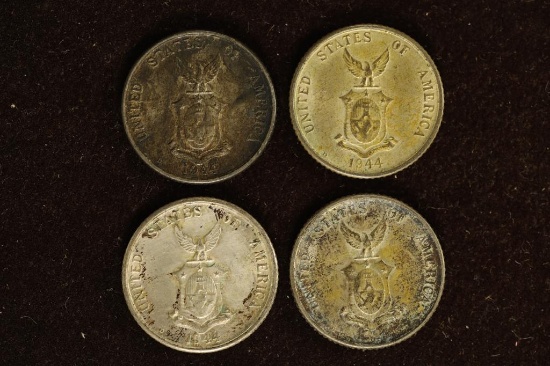 4-1944-D US/PHILIPPINES SILVER 20 CENTAVOS .386