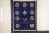 2008-P & D TEN COIN STATE QUARTER SET BU