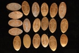 20 ELONGATED LINCOLN CENTS, THE FIELD MUSEUM,