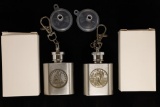 2-1 OZ. STAINLESS STEEL KEYCHAIN FLASKS WITH US