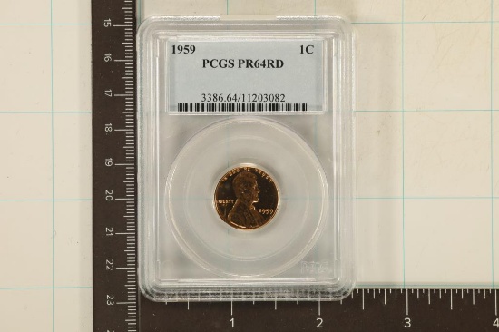 1959 LINCOLN CENT PCGS PR64RD