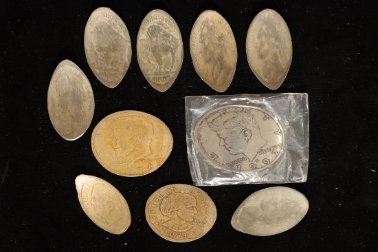 10 NICE US ELONGATED COINS: 1979-P SBA DOLLAR,