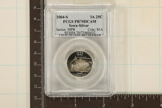 2004-S SILVER IOWA QUARTER PCGS PR70 DCAM