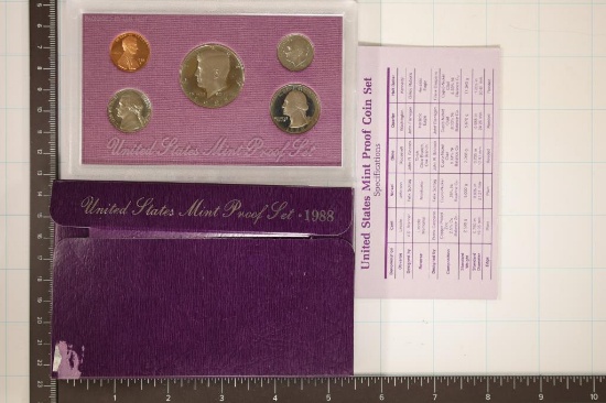 1988 US PROOF SET (WITH BOX) & WITH CERTIFICATE