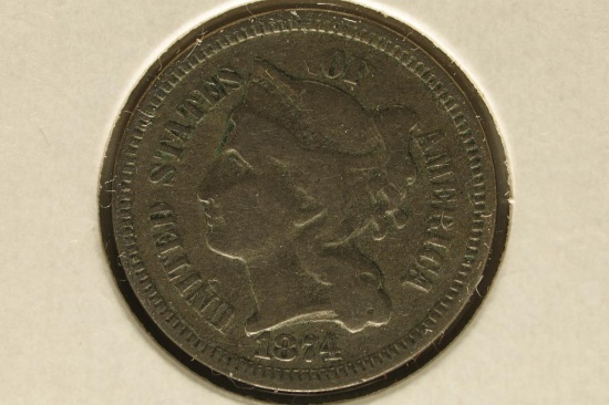1874 THREE CENT PIECE (NICKEL)
