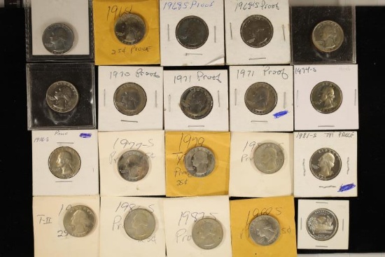 20 PROOF WASHINGTON QUARTERS: 1968-2003