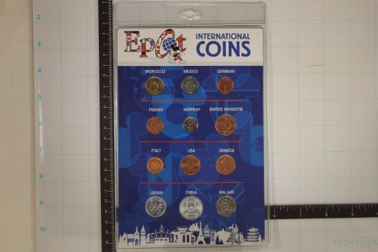 DISNEY'S EPCOT INTERNATIONAL COINS ALL BU IN