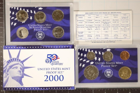2000 US PROOF SET (WITH BOX) AND WITH CERTIFICATE