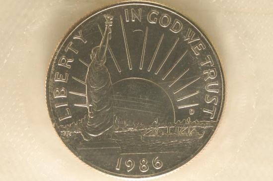 1986-D US UNC HALF DOLLAR STATUE OF LIBERTY